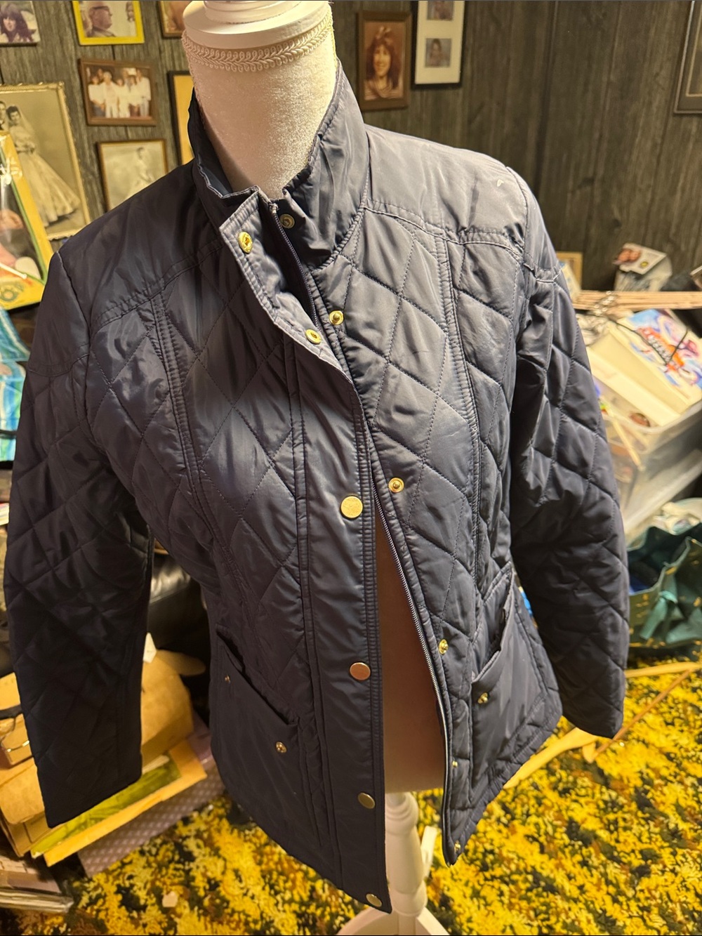 a new day Quilted Puffer Jacket in Navy
